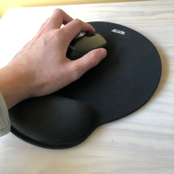 Allsop Foam Mouse Pad/Wrist Rest Combo, Black, 9x10", Ergonomic Support - Picture 5 of 15